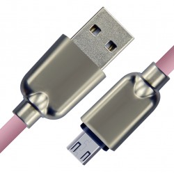 CABLETIME καλώδιο micro USB σε USB CT-PE32-ZFMC, 2A, 480Mbps, 1m, ροζ