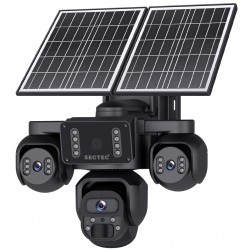 SECTEC smart ηλιακή κάμερα ST-523-9MAOV-4G-EU, triple lens, 3MP, 4G, SD, PTZ, IP66