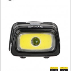 Entac Φακός Κεφαλής 5+3W Μαύρο (3xAAA Δεν περιλαμβ.)
