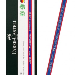 FABER CASTELL ξυλομπογιά με διπλή μύτη 224116000, εξάγωνο, μπλε/κόκκινο, 12τμχ