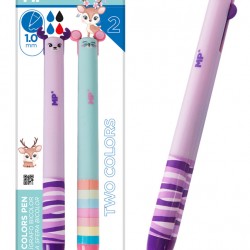 MP παιδικό στυλό 2x χρωμάτων PE353-02, 1mm μύτη, μπλε-μαύρο/κόκκινο, 2τμχ
