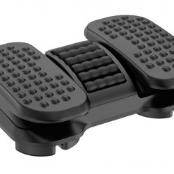 POWERTECH υποπόδιο γραφείου PT-1567 με πεντάλ εκγύμνασης ποδιών, μαύρο