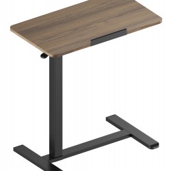 BRATECK γραφείο FMT02-10 με ρυθμιζόμενο ύψος & κλίση, ροδάκια, 700x415x740~1180mm, μαύρο/καφέ