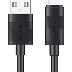 USAMS καλώδιο Lightning σε USB SJ778, 2.4A, 480Mbps, 1m, μαύρο