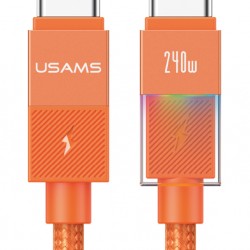 USAMS καλώδιο USB-C SJ775, 240W, 480Mbps, 1.2m, πορτοκαλί
