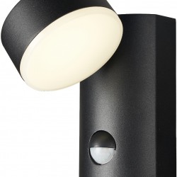 Avide Εξωτερικό Φωτιστικό Τοίχου Siraz LED 12W με motion Αισθητήρας Κίνησης Θερμό 3000K IP54