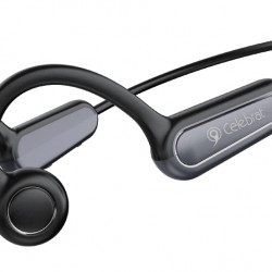 CELEBRAT neckband earphones SE9, OWS Bone Conduction, 16.3mm, 180mAh, μαύρα