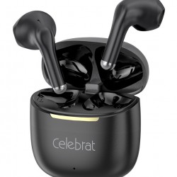 CELEBRAT earphones με θήκη φόρτισης W79, True Wireless, 13mm, 30/300mAh, μαύρα
