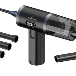 POWERTECH 2 σε 1 σκουπάκι χειρός & air duster PT-1576, 50W, 3600mAh, μαύρο
