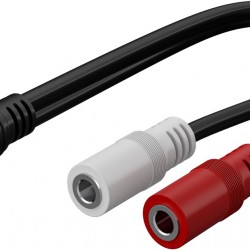 Goobay Αντάπτορας Ήχου 3,5 mm Y Καλώδιο Αρσενικό σε 2× Θηλυκά Mono 0,2μ