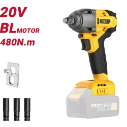 DELI κρουστικό μπουλονόκλειδο μπαταρίας DC235Z, Brushless, 20V, 480N.m, 1/2
