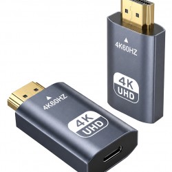 POWERTECH αντάπτορας HDMI σε USB-C CAB-UC104, 4K/60Hz, γκρι