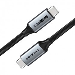 CABLETIME καλώδιο USB-C CT-C160-PU31-CMCM2, USB 3.2, 100W, 20Gbps, 4K, 1.5m, μαύρο