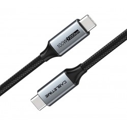 CABLETIME καλώδιο USB-C CT-C160-PU31-CMCM2, USB 3.2, 100W, 20Gbps, 4K, 1.5m, μαύρο