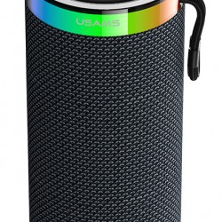 USAMS φορητό ηχείο YX018 με LED φωτισμό, 2x 5W, Bluetooth, 1500mAh, μαύρο