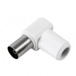 Γωνιακό Φις RF Θηλυκό 9.5mm Λευκό
