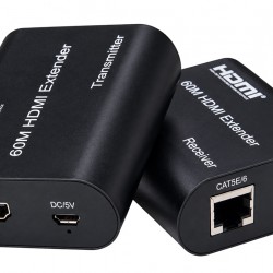 POWERTECH HDMI video extender CAB-H204 μέσω καλωδίου RJ45, 1080p/60Hz, με loop, έως 120m
