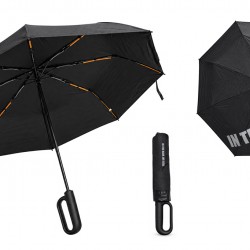 BRUNO ομπρέλα βροχής BRN-0324, σπαστή, αυτόματη, Φ105cm, αντιανεμική, UV προστασία, με θήκη, μαύρη