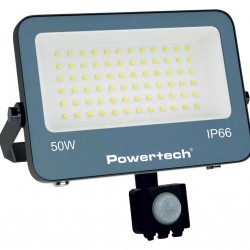 POWERTECH LED προβολέας PT-1618 με αισθητήρα κίνησης, 50W, 4000K, 4500lm, IP66, 4KV