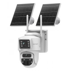 SECTEC smart ηλιακή κάμερα ST-537-6MAOV, dual lens, 3MP, WiFi, SD, PTZ, IP66