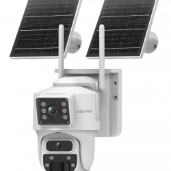 SECTEC smart ηλιακή κάμερα ST-537-6MAOV, dual lens, 3MP, WiFi, SD, PTZ, IP66