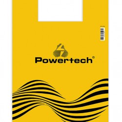 POWERTECH σακούλα εμπορευμάτων τύπου φανελάκι PT-1718, 30x60cm, νάιλον, κίτρινη, 20τμχ