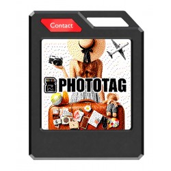 PHOTOTAG smart tag P30 με οθόνη, για iOS & Android συσκευές, Bluetooth tracker, μαύρο