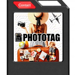 PHOTOTAG smart tag P30 με οθόνη, για iOS & Android συσκευές, Bluetooth tracker, μαύρο