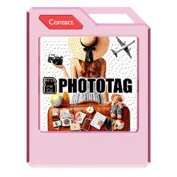 PHOTOTAG smart tag P30 με οθόνη, για iOS & Android συσκευές, Bluetooth tracker, ροζ
