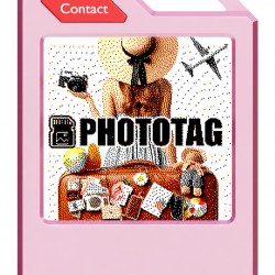 PHOTOTAG smart tag P30 με οθόνη, για iOS & Android συσκευές, Bluetooth tracker, ροζ