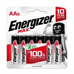 Energizer Max Αλκαλικές Μπαταρίες AA E91 LR6/6BP