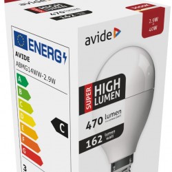 Avide LED Σφαιρική G45 2.9W E14 Θερμό 3000K Super Υψηλής Φωτεινότητας