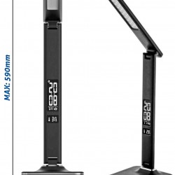 Avide LED Φωτιστικό Γραφείου Δερμάτινο με Ημερολόγιο Μαύρο 6W