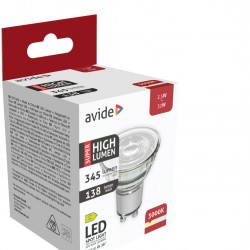 Avide LED Σπότ Αλουμίνιο + Πλαστικό 2.5W GU10 Θερμό 3000K Super Υψηλής Φωτεινότητας