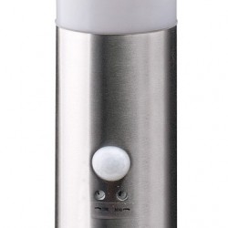 Avide Εξωτερικό Φωτιστικό Κήπου Boca 1xE27 450mm IP44 Σατέν Νίκελ Φωτοκύτταρο