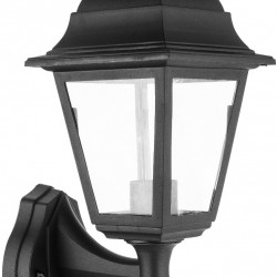 Avide Εξωτερικό Φωτιστικό Τοίχου Blake-U 1xE27 IP44 Μαύρο Φωτοκύτταρο