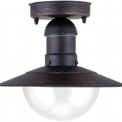 Avide Εξωτερικό Φωτιστικό Οροφής Imperial 1xE27 IP44 Σκούρο Χρυσό