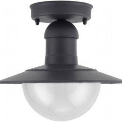 Avide Εξωτερικό Φωτιστικό Οροφής Imperial 1xE27 IP44 Ανθρακί