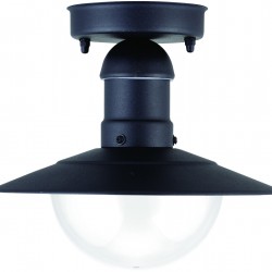 Avide Εξωτερικό Φωτιστικό Οροφής Imperial 1xE27 IP44 Μαύρο