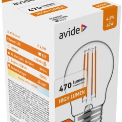 Avide LED Filament Mini Σφαιρική 4.5W E27 NW 4000K