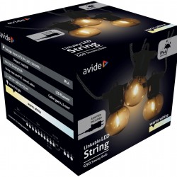 Avide Εξωτερική Γιρλάντα 5m Θερμό Καφέ Σχοινί με Δυνατότητα Επέκτασης