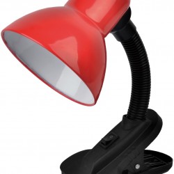 Avide Basic Φωτιστικό Γραφείου Κλιπ Κόκκινο Max 60W