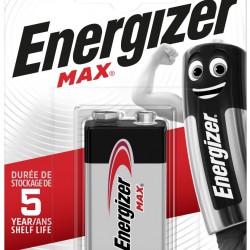 Energizer Max Alkaline Μπαταρία 9V (1 τμχ)