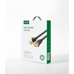 Καλώδιο Δικτύου U/FTP CAT7 UGREEN NW106 11265 10m Flat Pure Copper Μαύρο