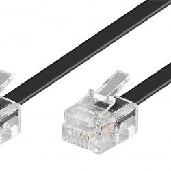 GOOBAY καλώδιο τηλεφώνου 50319, RJ11 6P4C, CCA, 10m, μαύρο