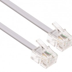 POWERTECH καλώδιο τηλεφώνου RJ11 6P4C CAB-T006, 10m, λευκό