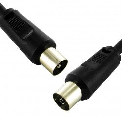 POWERTECH καλώδιο κεραίας RF αρσενικό - RF θηλυκό CAB-V004, μαύρο, 1.5m