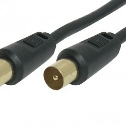 POWERTECH καλώδιο κεραίας RF αρσενικό - RF αρσενικό CAB-V007, μαύρο, 1.5m