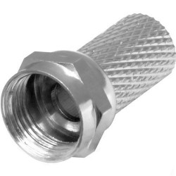 POWERTECH αντάπτορας F-PLUG νικελίου CAB-V015, 20mm, 5τμχ