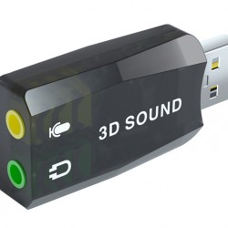 POWERTECH κάρτα ήχου USB CAB-U036, 5.1CH, έξοδος μικροφώνου & ακουστικού